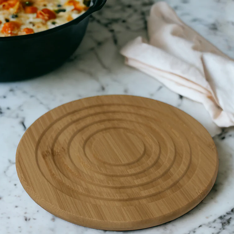 High Quality Round Wooden trivet 19 cm - lunazchef.shop