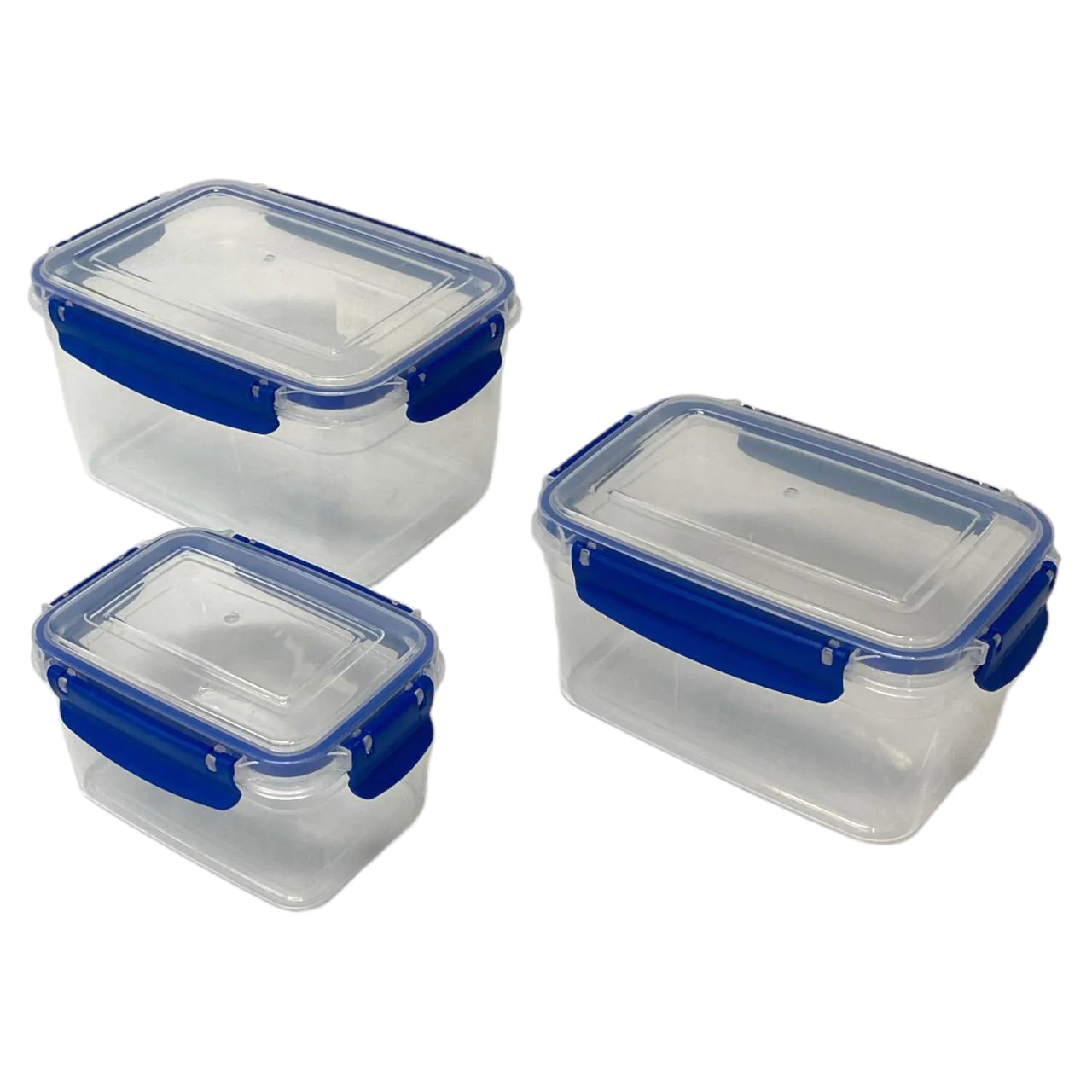 Large 4 Locks Rectangular Food Storage Set of 3 - lunazchef.shop