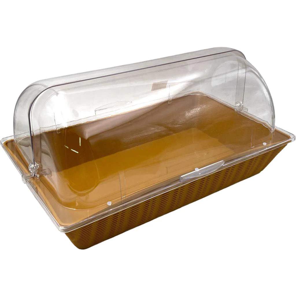 Large Plastic Basket with Polycarbonate Roll Top Cover - lunazchef.shop