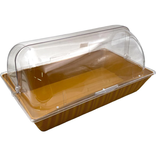 Large Plastic Basket with Polycarbonate Roll Top Cover - lunazchef.shop