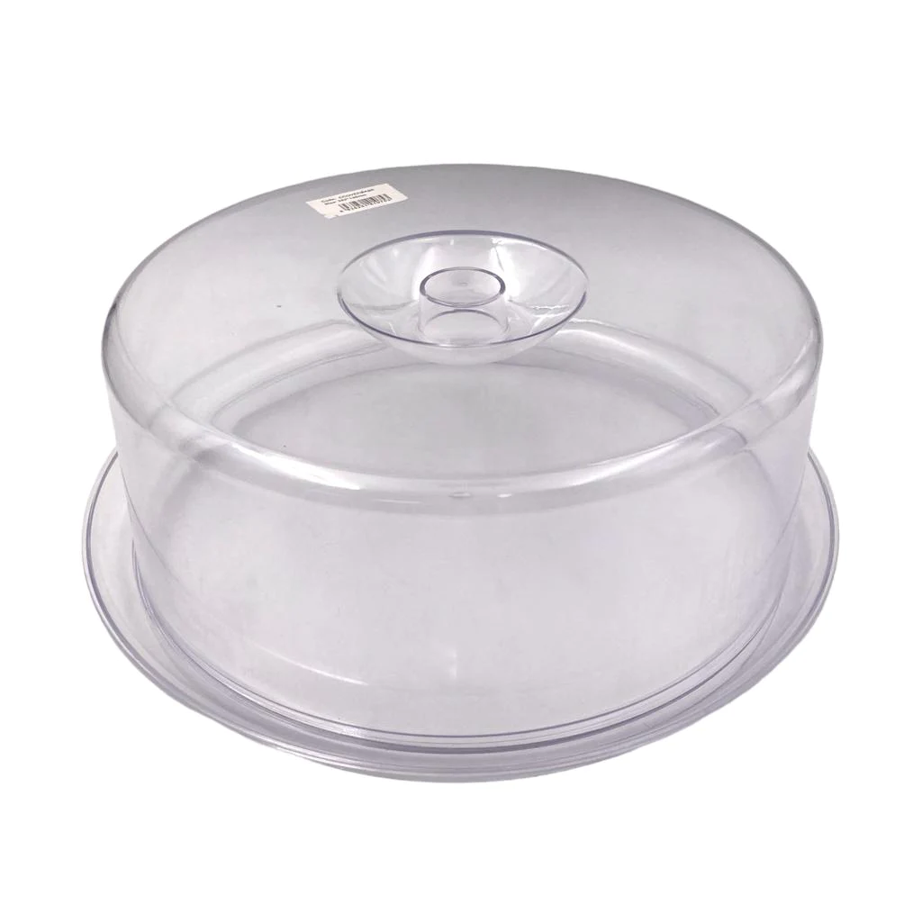 Large Polycarbonate Cake Holder with Cover 32 cm x 13 - lunazchef.shop