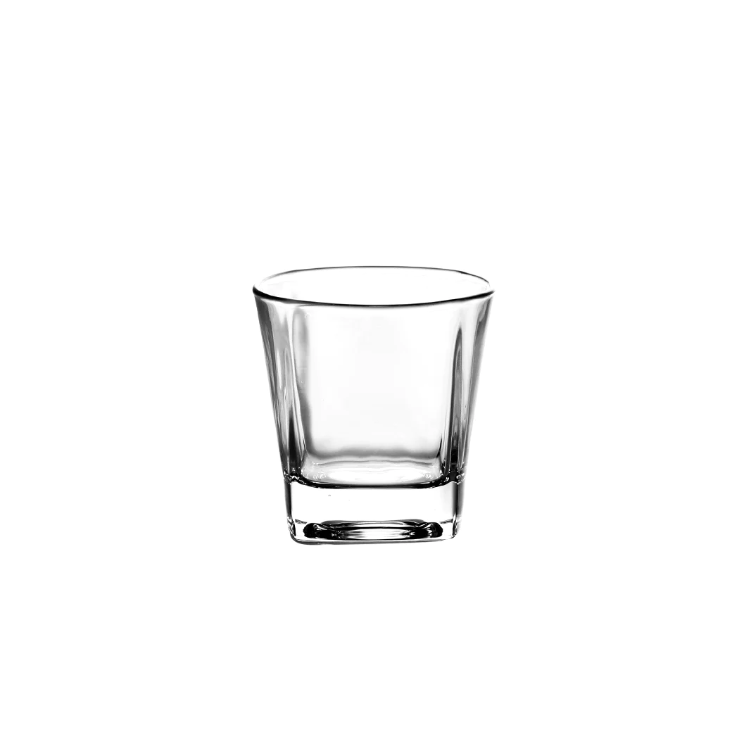 Lowball Squared Glass Cup x6 250 ml - lunazchef.shop