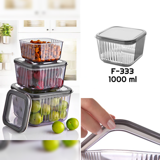 Maxi Acrylic Square Food Storage Container 1000 ml - lunazchef.shop