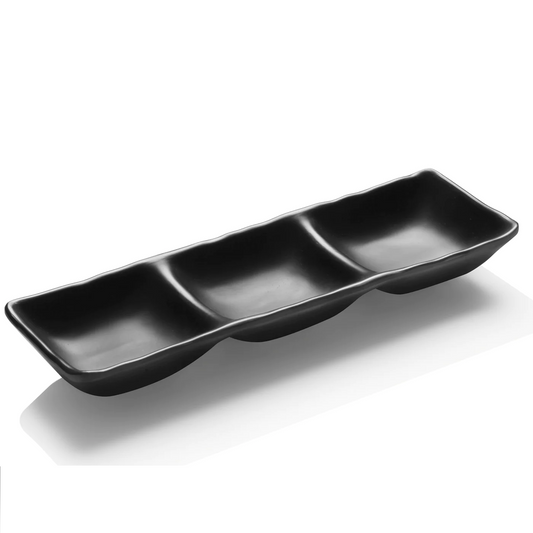 Melamine Triple Sauce Bowls 26 cm - lunazchef.shop