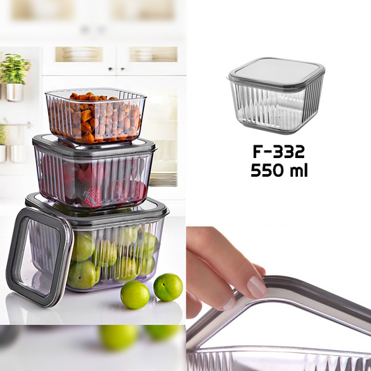 Midi Acrylic Square Food Storage Container 550 ml - lunazchef.shop