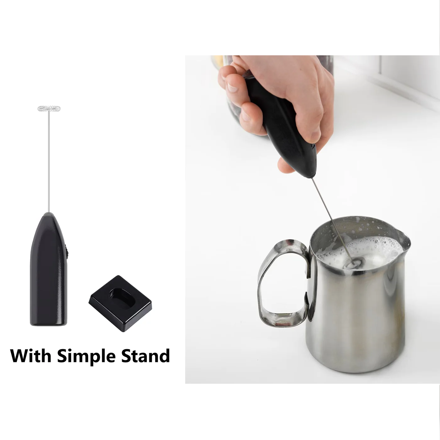 Milk Frother with Simple Stand - lunazchef.shop