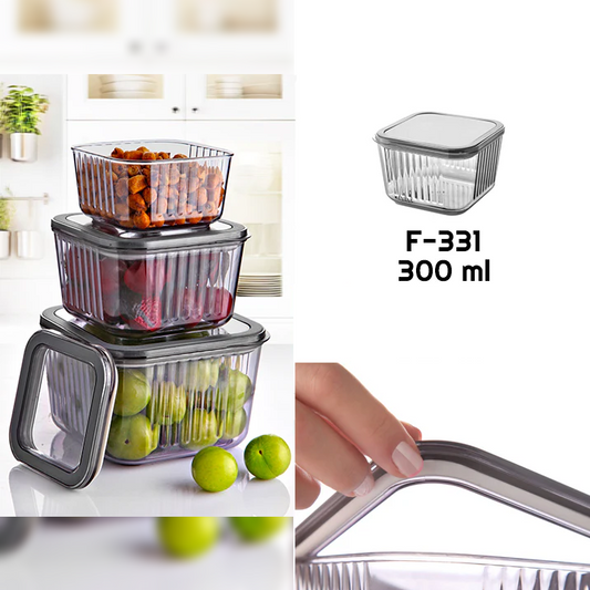 Mini Acrylic Square Food Storage Container 300 ml - lunazchef.shop