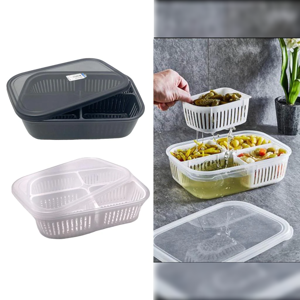 Nare Storage Box Large 3.2 L with 4 Strainers - lunazchef.shop