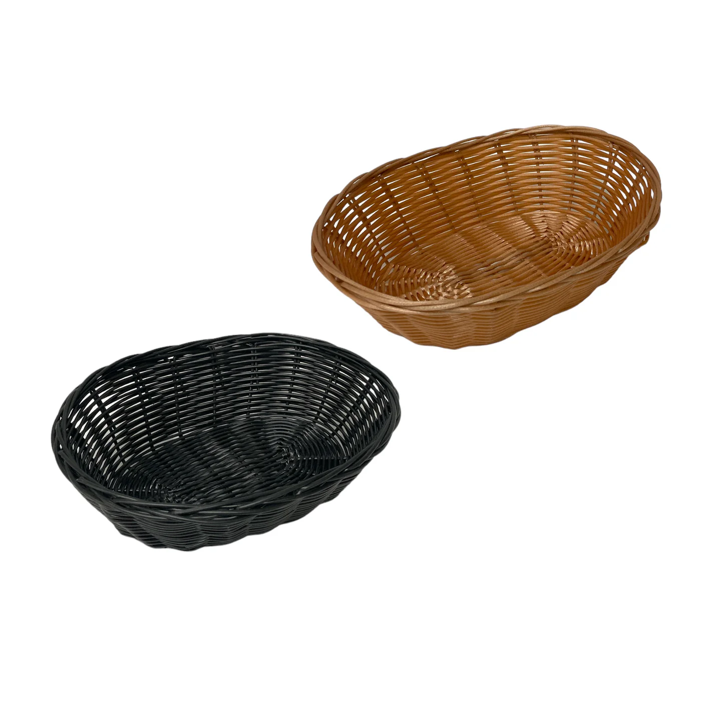 Oval woven bread basket 24 cm Plastic Woven Wicker - lunazchef.shop