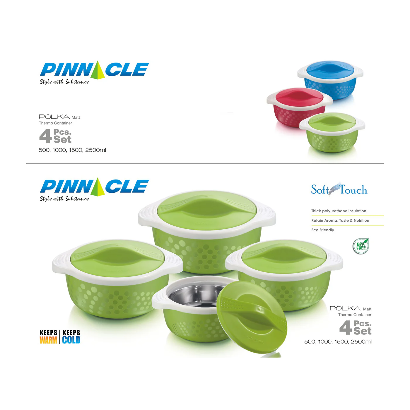 Polka Casseroles 4 pcs Set - lunazchef.shop