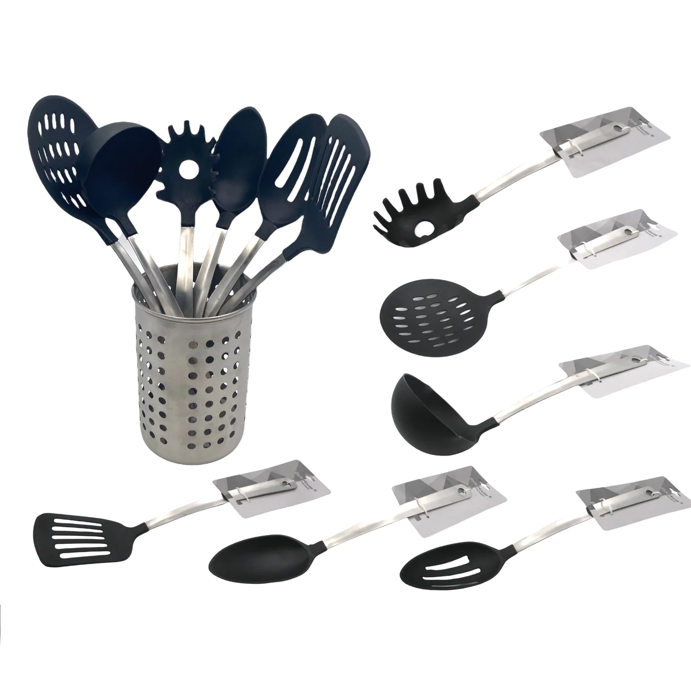 Premium non stick 6 pieces serving set with SS holder