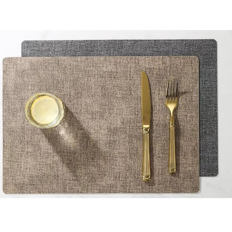 Rectangular Washable Vinyl Leather Table Placemat 45 x 30 cm - lunazchef.shop