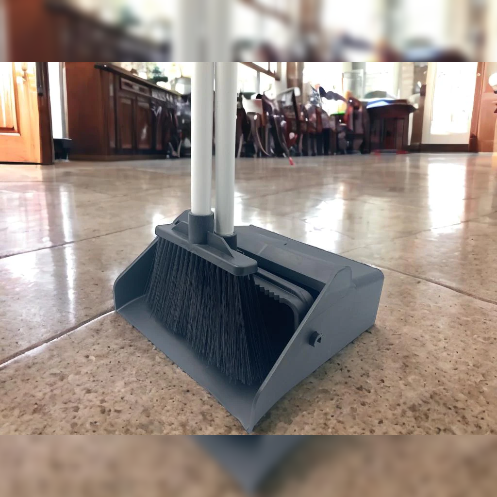 Robust Broom and Dustpan Set with Metal Handles - lunazchef.shop