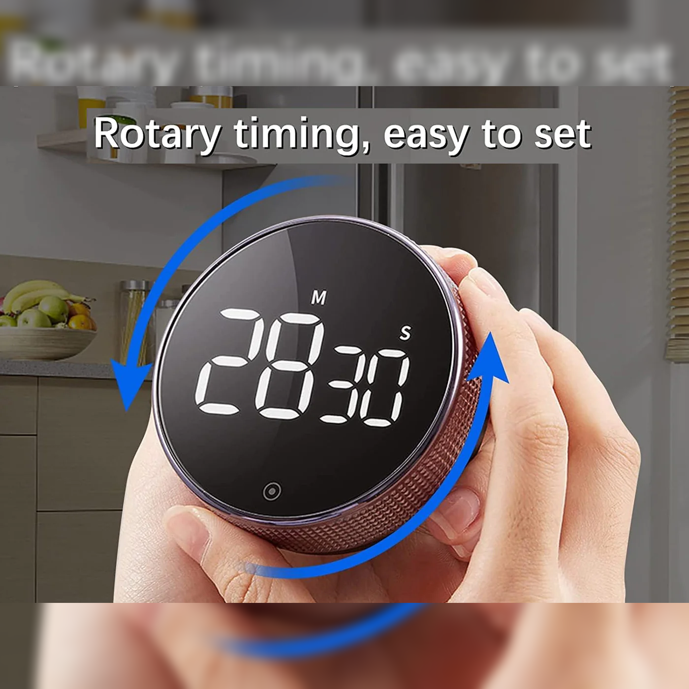 Rotary Digital Timer with Magnetic Back - lunazchef.shop