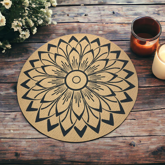 Round Mandala Table Placemat 38 cm - lunazchef.shop