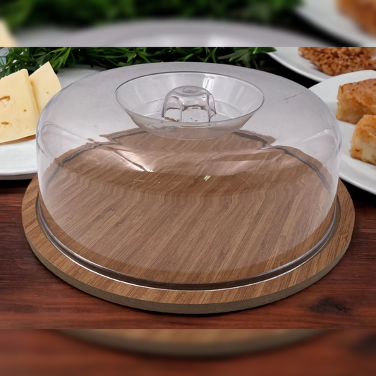 Round Wooden Cheese Dome 27 cm - lunazchef.shop