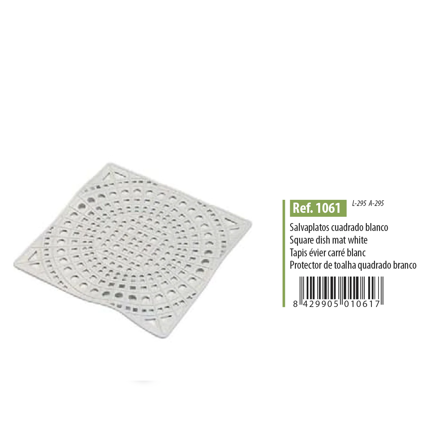 SQUARE DISH MAT WHITE colored - lunazchef.shop