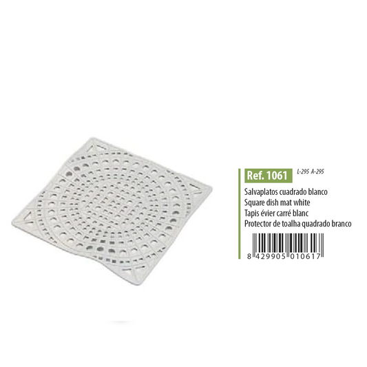 SQUARE DISH MAT WHITE colored - lunazchef.shop