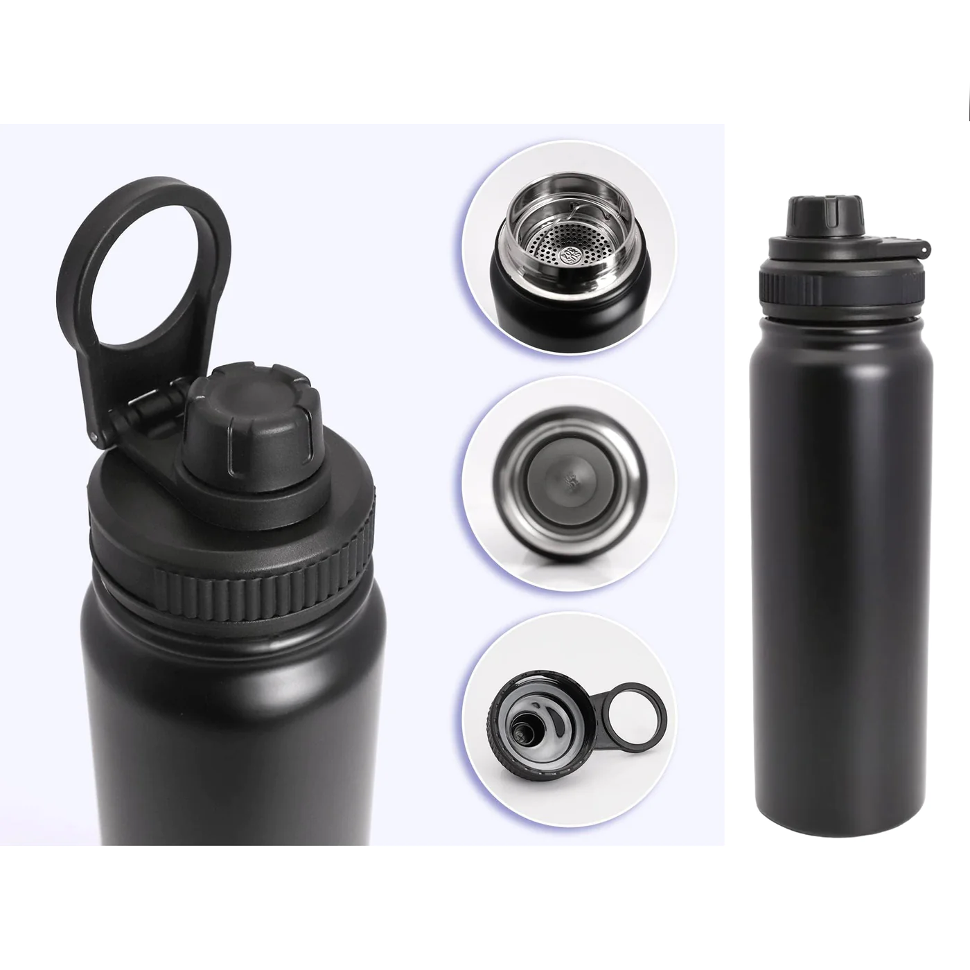 SS Sports Bottle 800 ml Mat Black - lunazchef.shop