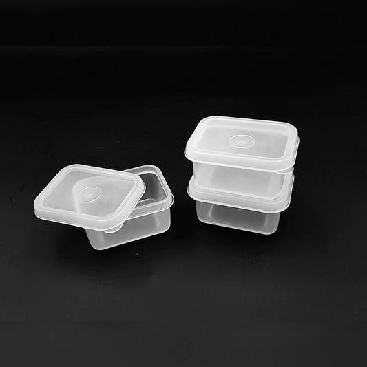 Set of 3 Mini Rectangular Transparent Storage Containers - lunazchef.shop