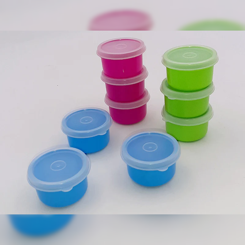 Set of 3 Mini Round Colored Storage Containers - lunazchef.shop