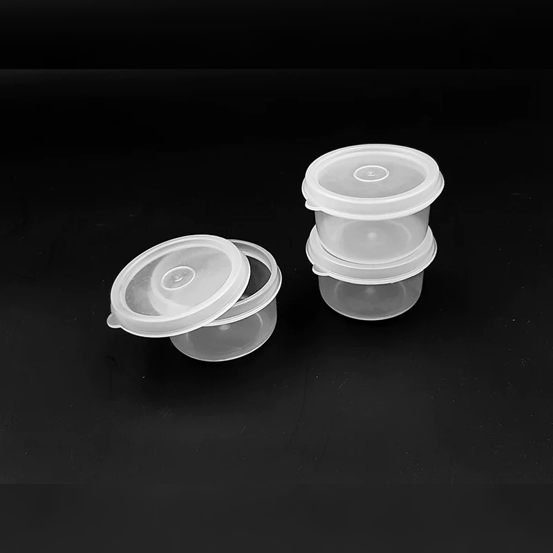 Set of 3 Mini Round Transparent Storage Containers - lunazchef.shop