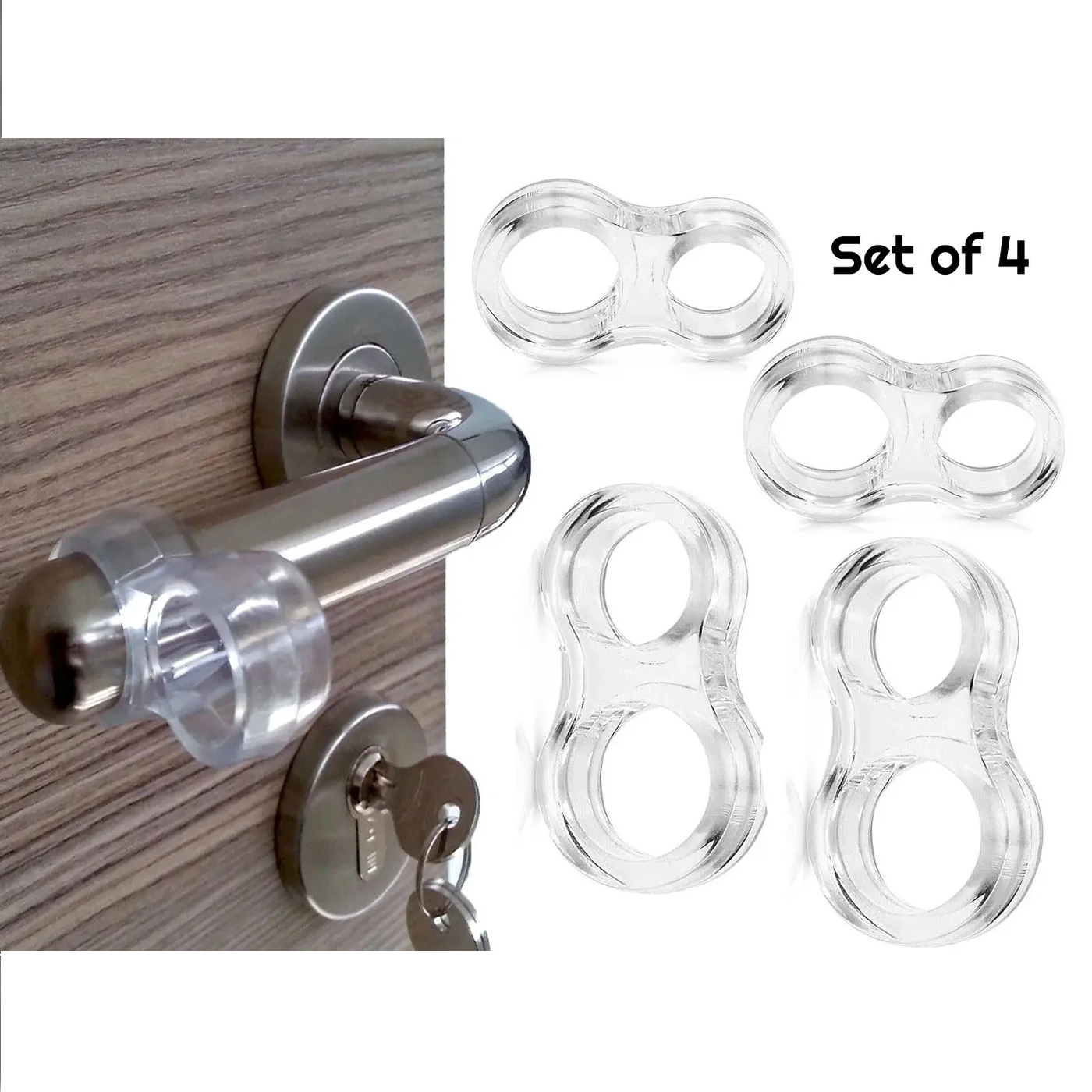 Set of 4 pieces transparent door stopper - lunazchef.shop
