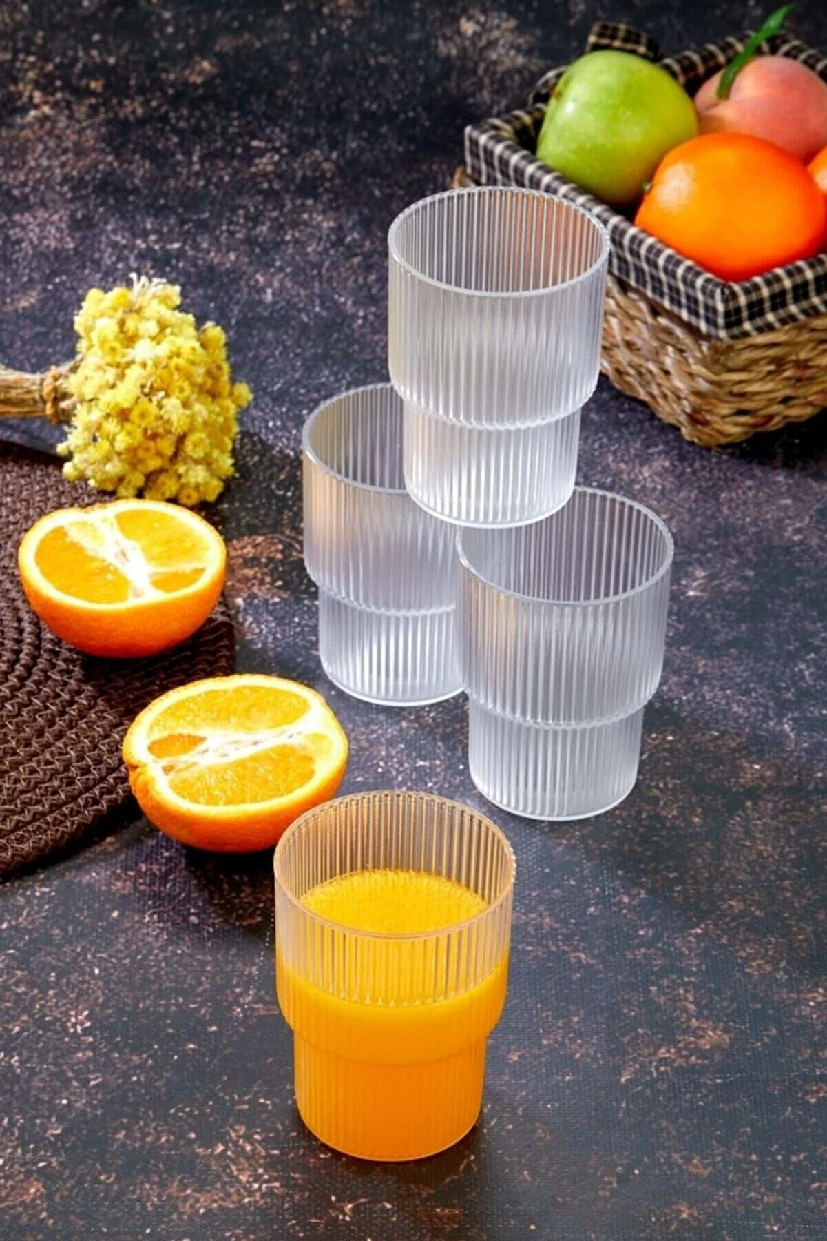 Set of 6 Plastic Cups "Origami" - lunazchef.shop