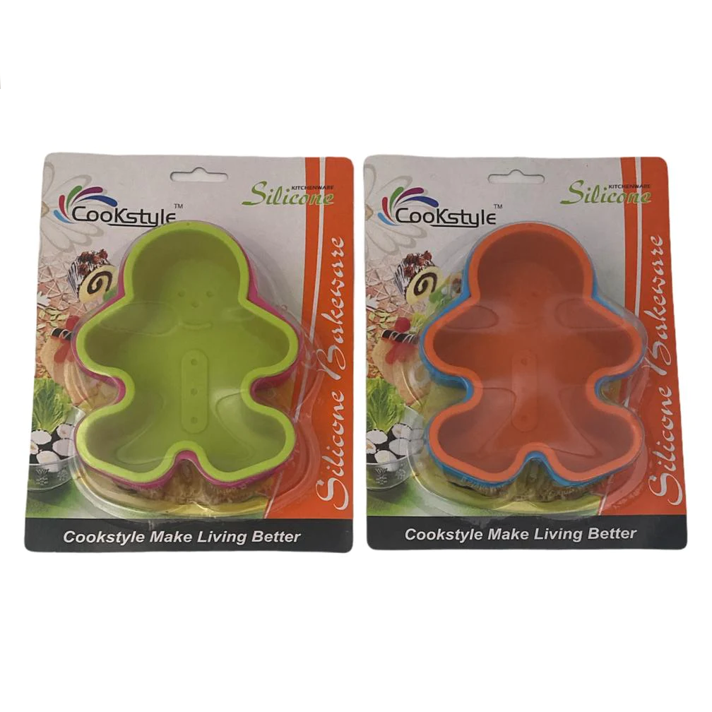 Silicone Set of 2 Mold Shape Gingerbread Man - lunazchef.shop