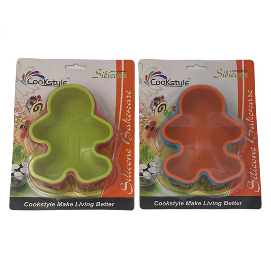 Silicone Set of 2 Mold Shape Gingerbread Man - lunazchef.shop