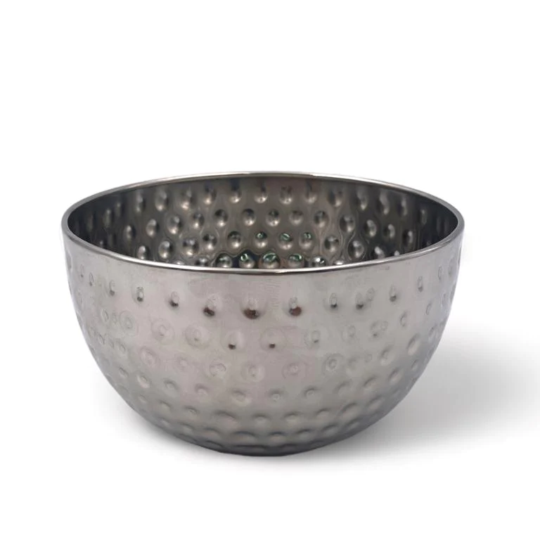 Small Stainless Steel Snack Bowl 12 cm w Hammered Finish - lunazchef.shop