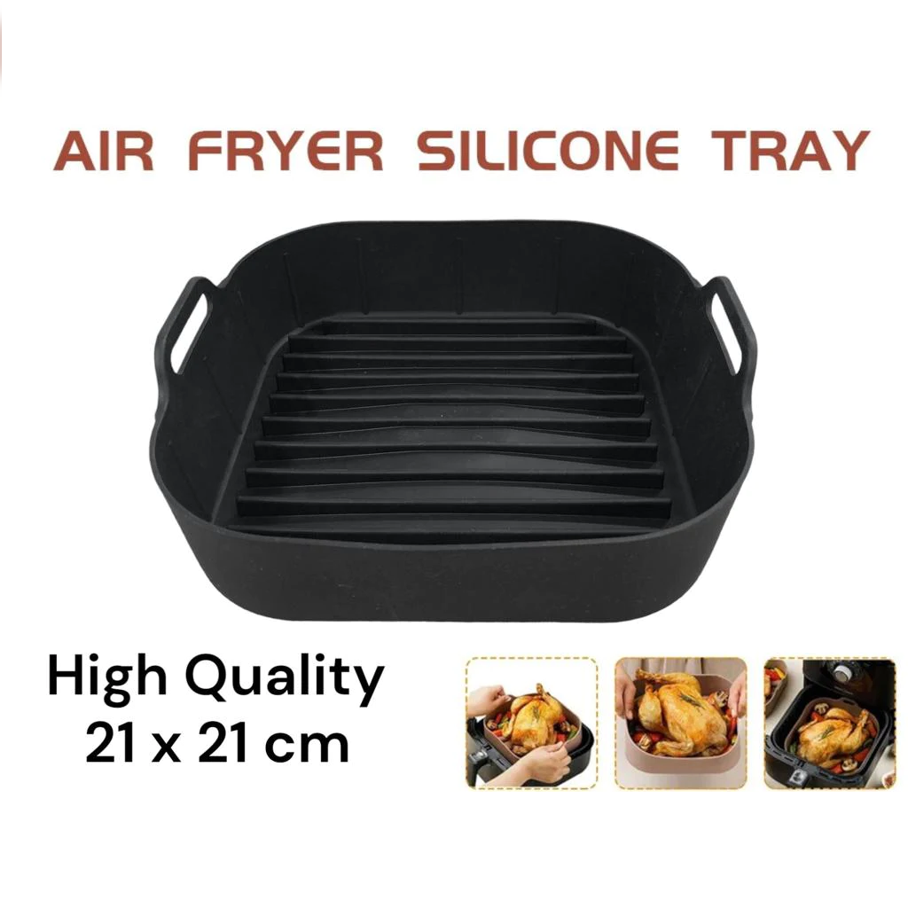 Squared High Quality Air Fryer Silicone Basket Tray - Lunaz shop