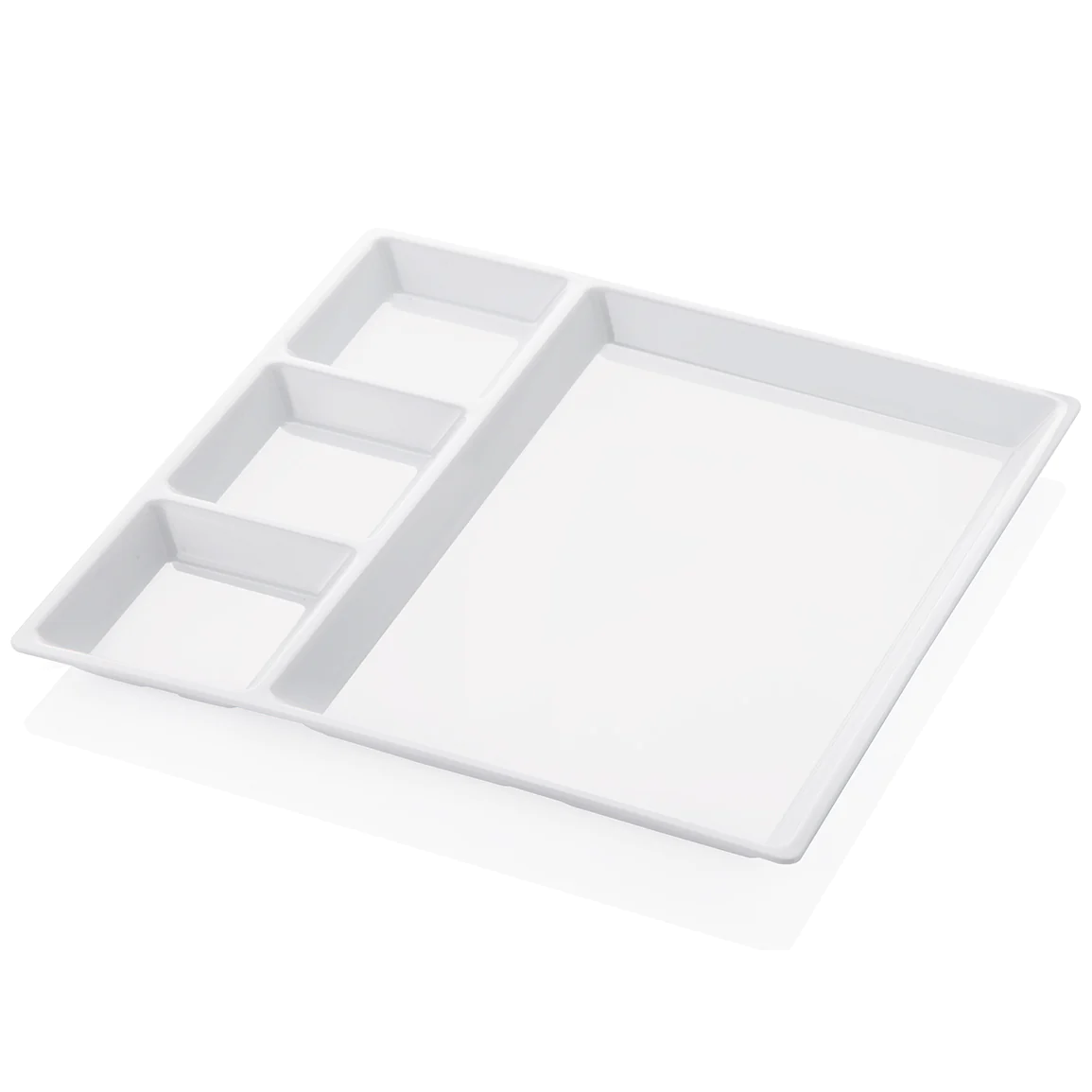 Squared Melamine Service Plate with 4 compartments 29 cm  - lunazchef.shop