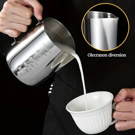 Stainless Steel Barista Milk Pitcher 600 ml - lunazchef.shop