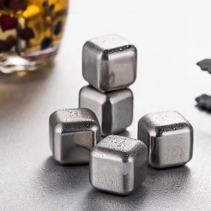 Stainless Steel Ice Cubes Set of 4 - lunazchef.shop