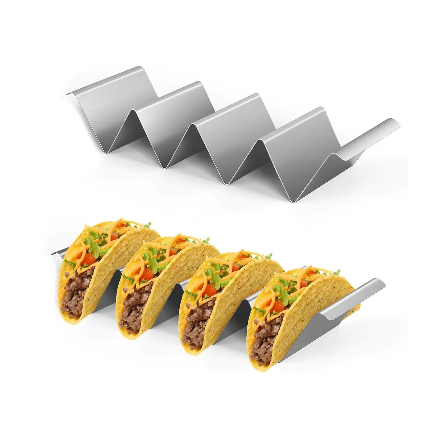 Stainless Steel Taco Holder for 4 Tacos - lunazchef.shop