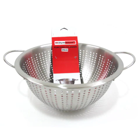 Stainless Steel punching colander; 24 cm - lunazchef.shop