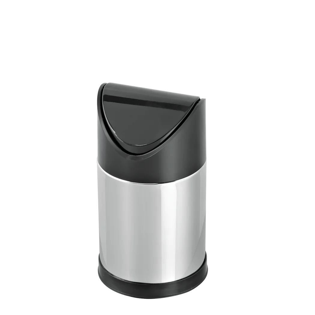 Stainless steel dustbin with plastic cover - lunazchef.shop