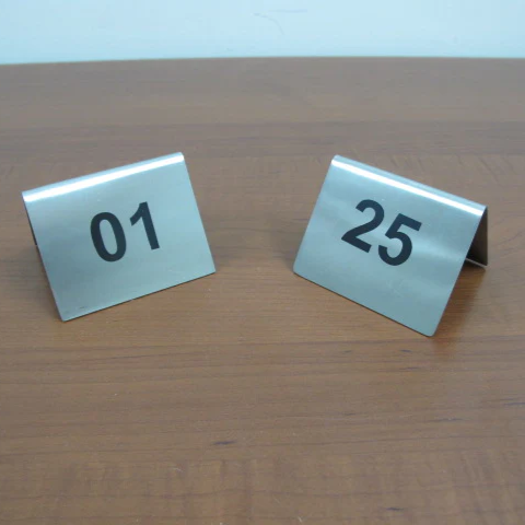 Stainless steel table numbers from 1 to 25 - lunazchef.shop