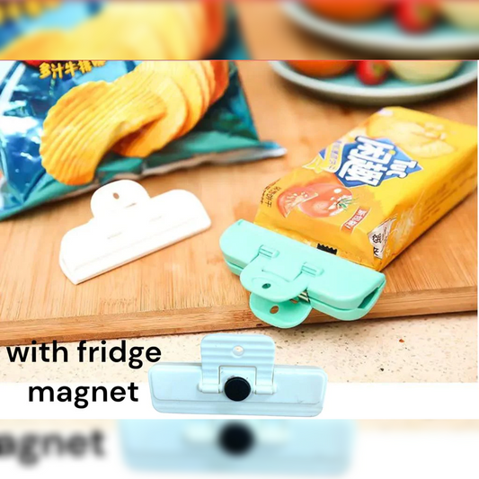 Strong Plastic Bag Clip 10 cm with Fridge Magnet X3 - lunazchef.shop