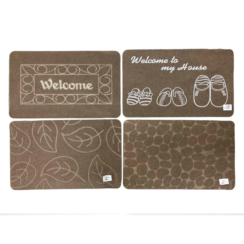 Thin synthetic fiber doormat w TPR backing 78 x 48 cm - lunazchef.shop