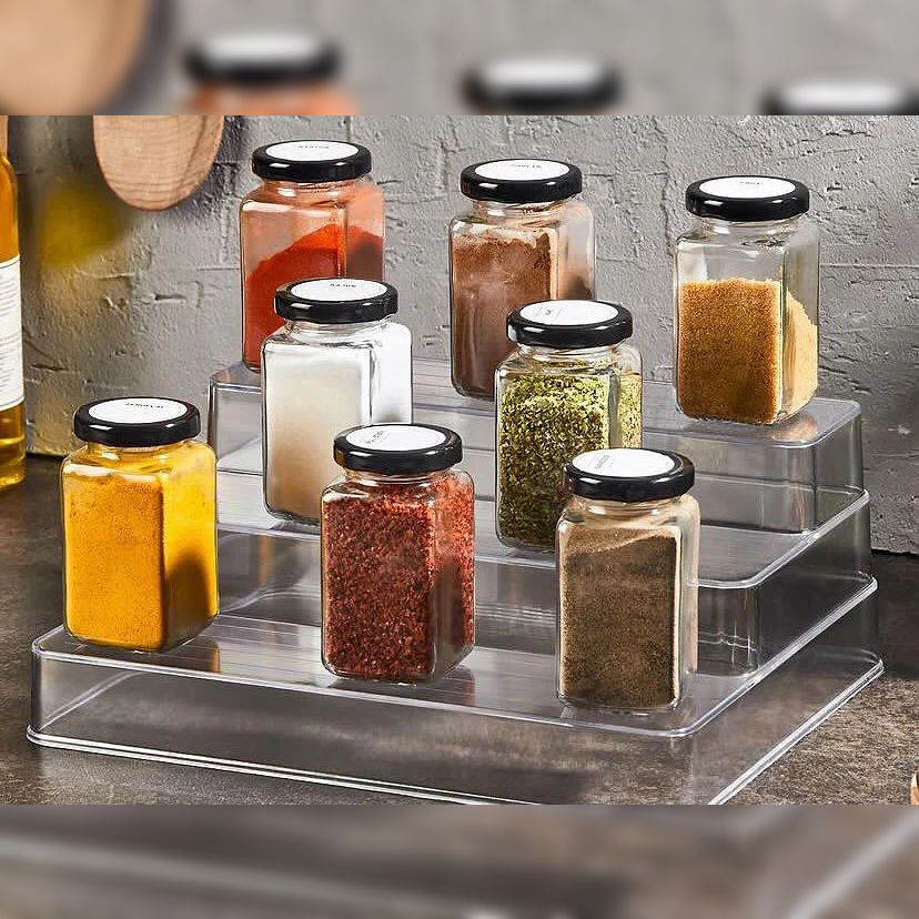 Transparent 3 levels Spice Bottle Holder - lunazchef.shop