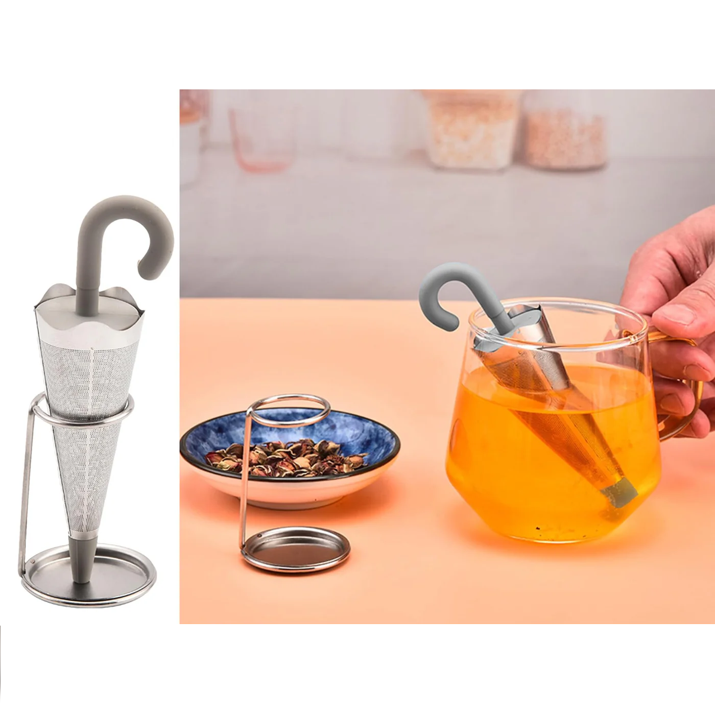 Umbrella Shape SS 18/10 tea infuser - lunazchef.shop