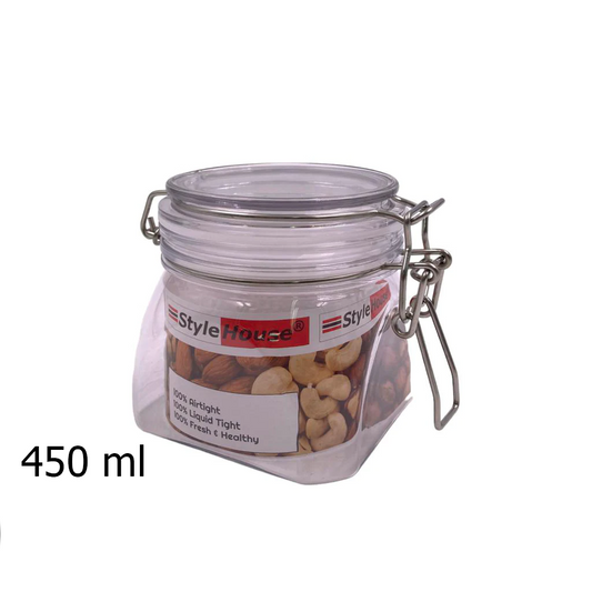 Unbreakable Airtight Seal PET Jar 450 ml - lunazchef.shop