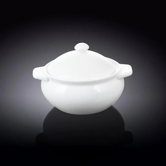 Porcelain small casserole With lid - lunazchef.shop