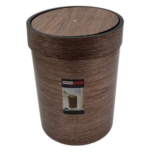 Wooden Design Swing Dustbin