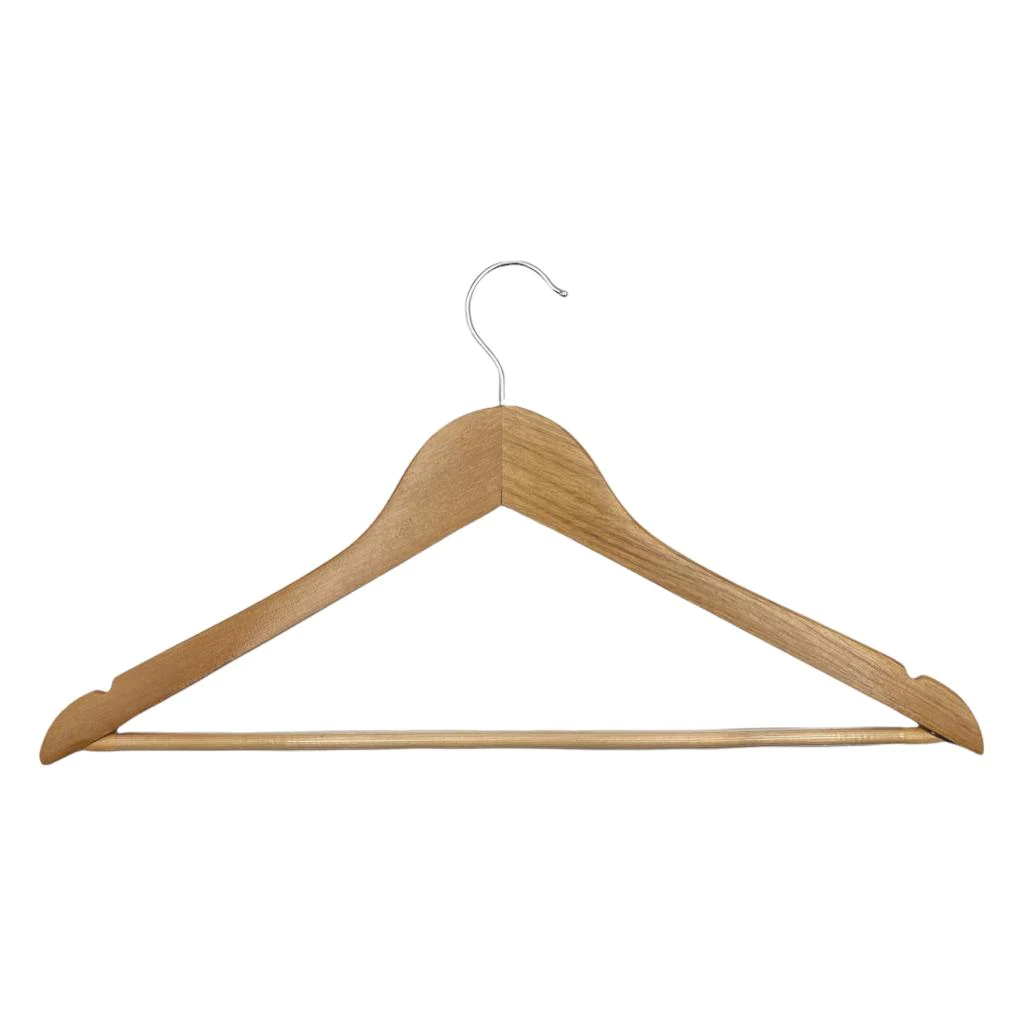 Wooden Hanger with Anti Slip Tube 278 - lunazchef.shop