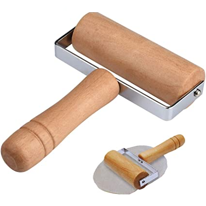 Wooden Rolling Pin with Wooden Handle - lunazchef.shop