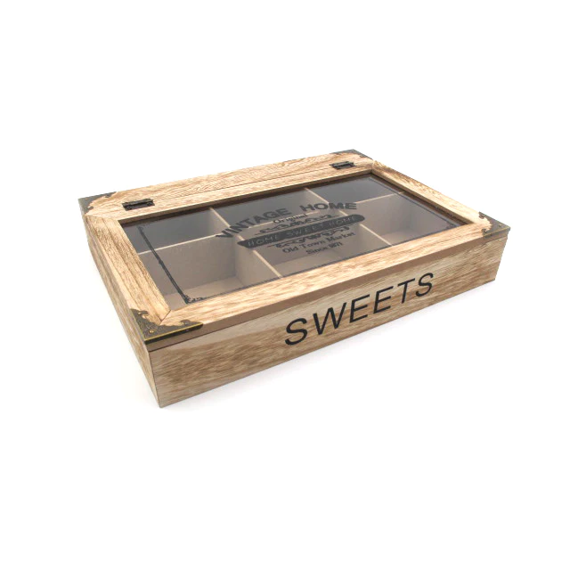 Wooden "Vintage Home" Sweet Box - lunazchef.shop