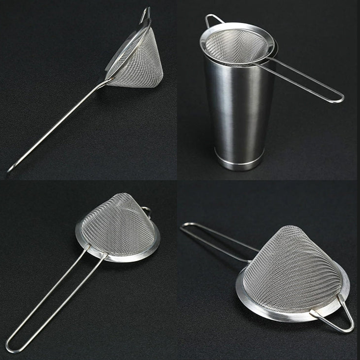 Cone Shape Fine Mesh Stainless Steel Strainer 10 cm - lunazchef.shop
